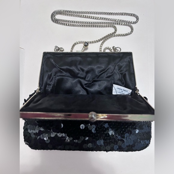 💥Vintage💥 Rare ‘80s La Regale Beaded Sequined Holiday Kiss-Close Clutch Purse - Picture 3 of 6